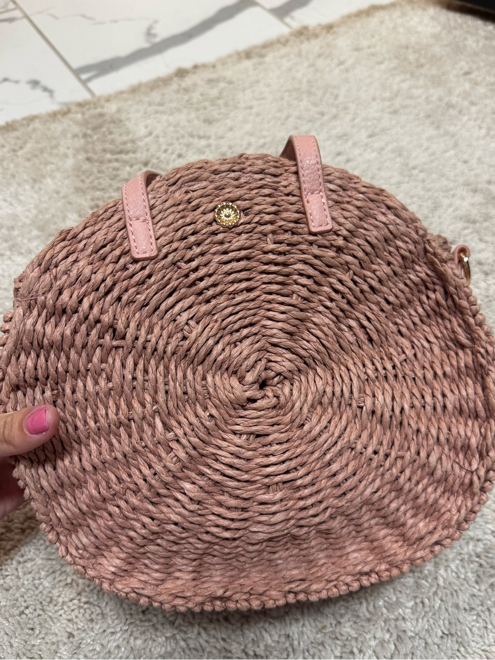 LC Lauren Conrad Round Woven "Cookie" Blush
Pink Bag